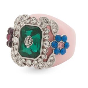 Kurt Geiger Pink and Green Statement Ring